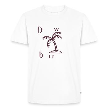 Dont worry be happy - Men's Premium Organic T-Shirt - white - Front - Nico (187cm)