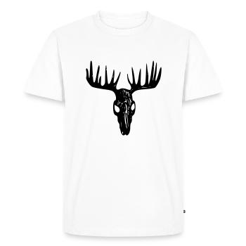 Elchschädel / Elchsake - Männer Premium Bio T-Shirt - Weiß - Vorne - Nico (187cm)