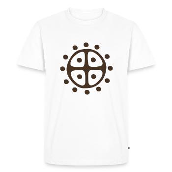 Roue solaire / Roue annuelle - T-shirt Premium bio Homme - blanc - Devant - Nico (187cm)