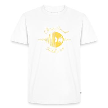 Son vinyle classique - T-shirt Premium bio Homme - blanc - Devant - Nico (187cm)