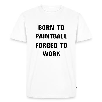 Paintball Airsoft - T-shirt Premium bio Homme - blanc - Devant - Nico (187cm)