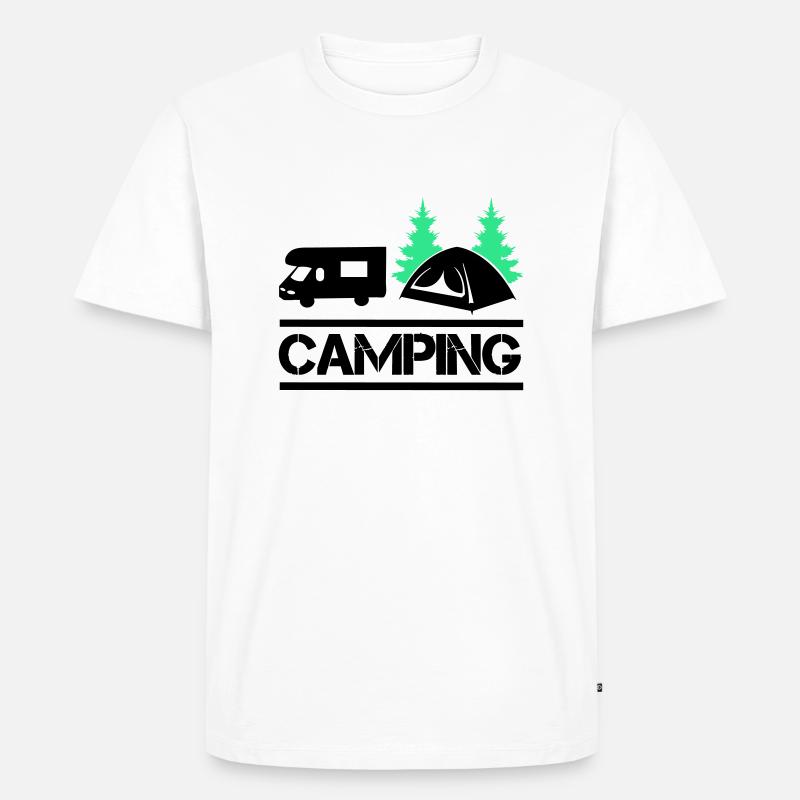 camping 02 - Männer Premium Bio T-Shirt - Weiß