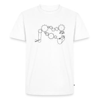 Berceau pour bébé - T-shirt Premium bio Homme - blanc - Devant - Nico (187cm)