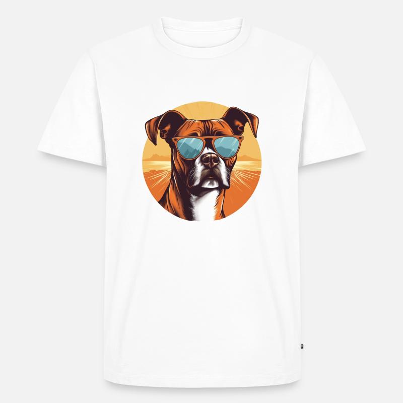 Boxer 2 - Männer Premium Bio T-Shirt - Weiß