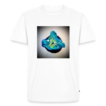 Acrylique Verser Poisson - T-shirt Premium bio Homme - blanc - Devant - Nico (187cm)