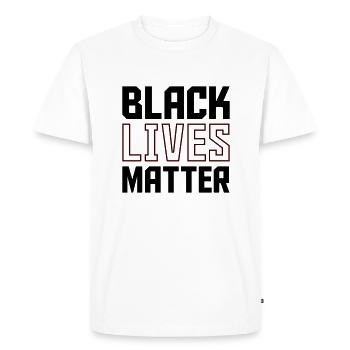 Black Lives - Men's Premium Organic T-Shirt - white - Front - Nico (187cm)