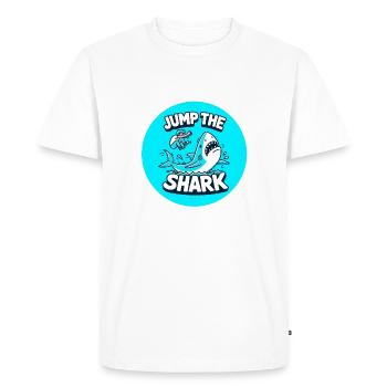 Brûler ses dernières cartouches - T-shirt Premium bio Homme - blanc - Devant - Nico (187cm)
