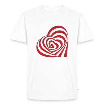 Heart Love Modern Hearts - Men's Premium Organic T-Shirt - white - Front - Nico (187cm)