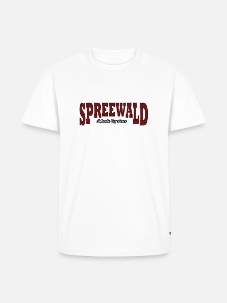 Spreewald Authentic Schriftzug rot - Männer Premium Bio T-Shirt - Weiß