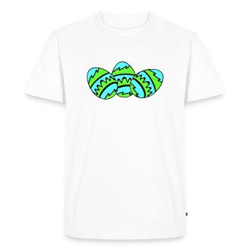 Easter Eggs 03 - Men's Premium Organic T-Shirt - white - Front - Nico (187cm)