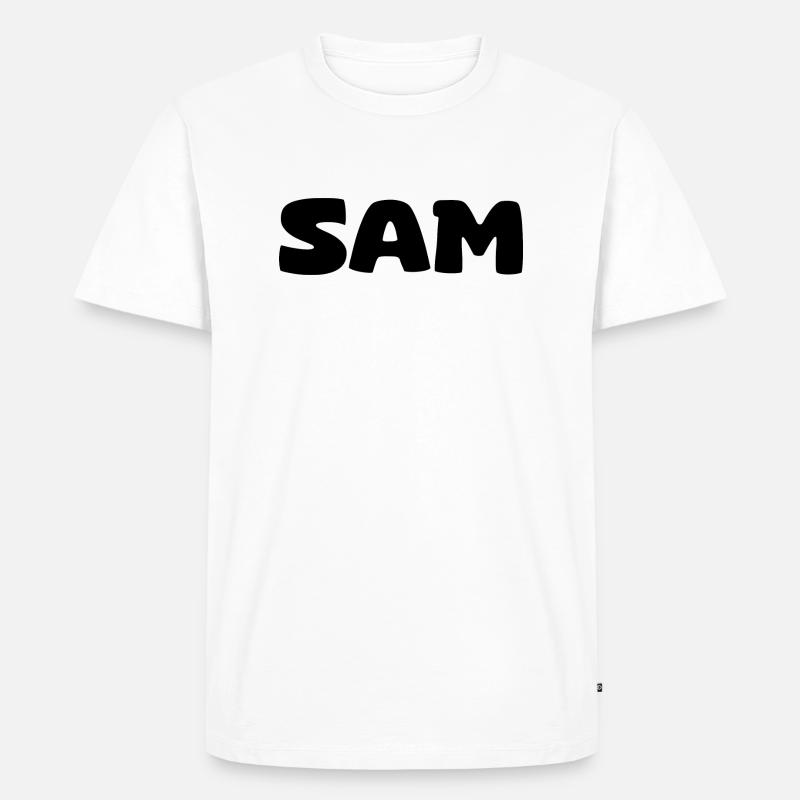 Nom - S A M - T-shirt Premium bio Homme - blanc