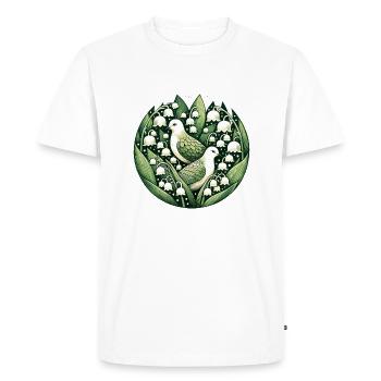 Tourterelles tristes - T-shirt Premium bio Homme - blanc - Devant - Nico (187cm)