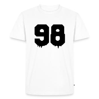 98 - Men's Premium Organic T-Shirt - white - Front - Nico (187cm)