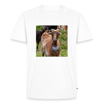 Mountain Goat in the national park Park Kos Island - Men's Premium Organic T-Shirt - white - Front - Nico (187cm)