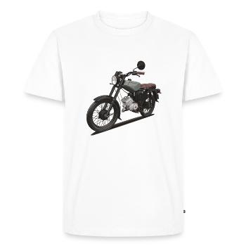 S51 // Illustration - Männer Premium Bio T-Shirt - Weiß - Vorne - Nico (187cm)