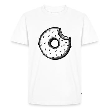 Delicious Donut Love - Men's Premium Organic T-Shirt - white - Front - Nico (187cm)