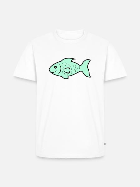 fish1 - Men's Premium Organic T-Shirt - white