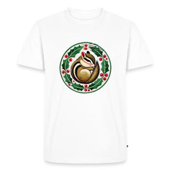 Noël des tamias - T-shirt Premium bio Homme - blanc - Devant - Nico (187cm)