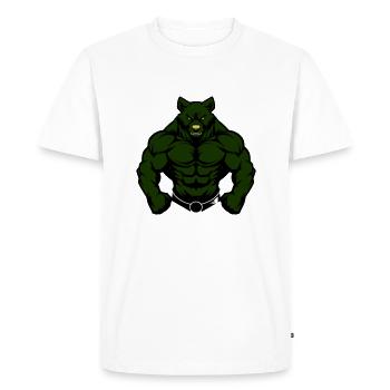 Ours Comic Fit - T-shirt Premium bio Homme - blanc - Devant - Nico (187cm)