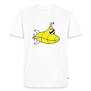 sous-marin Plongée sous-marine Plongée Capitaine de sous-marin - T-shirt Premium bio Homme - blanc - Devant - Nico (187cm)