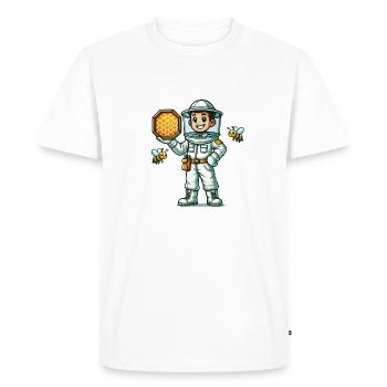 Beekeeper Bees - Men's Premium Organic T-Shirt - white - Front - Nico (187cm)