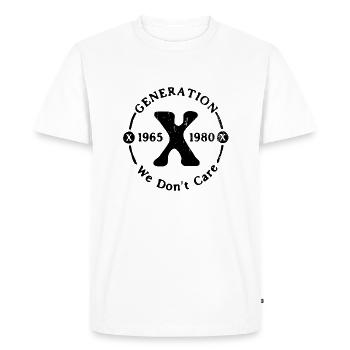 Génération X Rester fort Citation positive Mignon des années 80 - T-shirt Premium bio Homme - blanc - Devant - Nico (187cm)