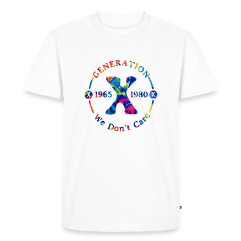 Génération X Rester fort Citation positive Mignon des années 80 - T-shirt Premium bio Homme - blanc - Devant - Nico (187cm)