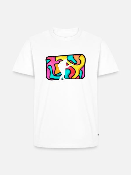 Elektrogitarre Basser - Männer Premium Bio T-Shirt - Weiß