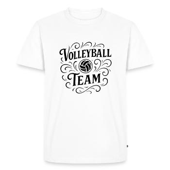 Équipe de volley-ball - T-shirt Premium bio Homme - blanc - Devant - Nico (187cm)