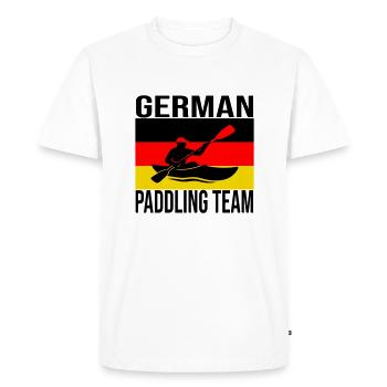 Chemise d’équipage de kayak allemand – Paddle - T-shirt Premium bio Homme - blanc - Devant - Nico (187cm)