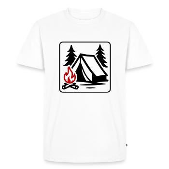 Tent Camping Icon - Men's Premium Organic T-Shirt - white - Front - Nico (187cm)
