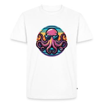 Octopus Cool BD - T-shirt Premium bio Homme - blanc - Devant - Nico (187cm)