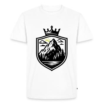 Montagne, Paysage, Nature - T-shirt Premium bio Homme - blanc - Devant - Nico (187cm)