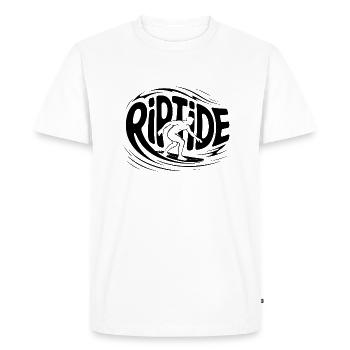 Riptide - Logo de surfeur cool - T-shirt Premium bio Homme - blanc - Devant - Nico (187cm)