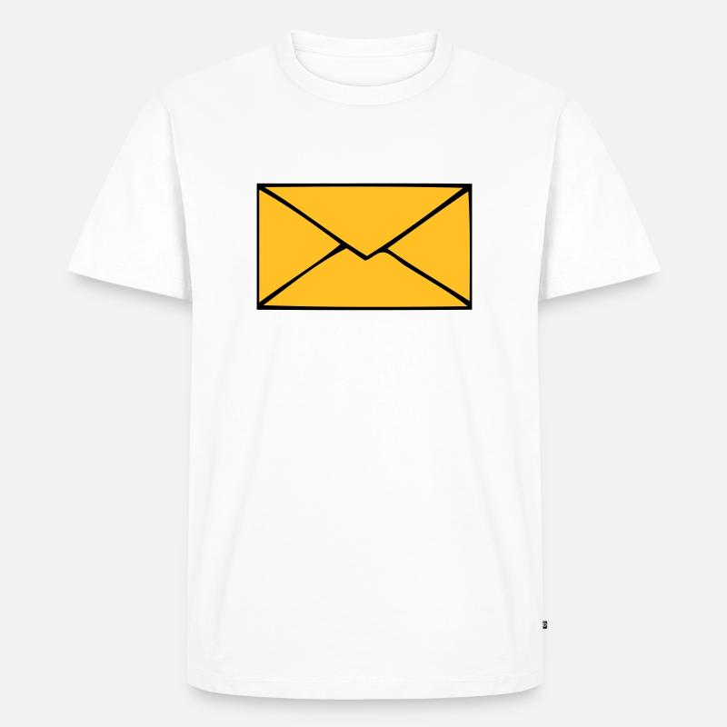 Briefumschlag - Männer Premium Bio T-Shirt - Weiß