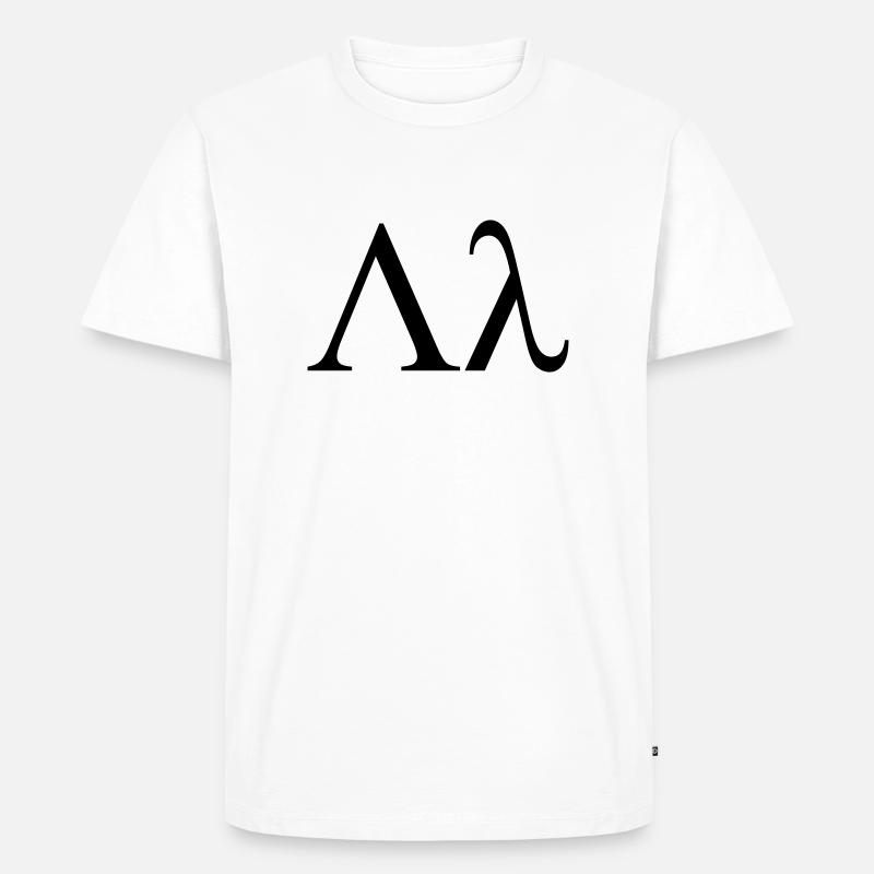 Lambda griechischen Buchstaben Bruderschaft von - Männer Premium Bio T-Shirt - Weiß