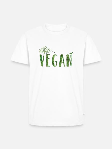 Vegan Veganer - Männer Premium Bio T-Shirt - Weiß