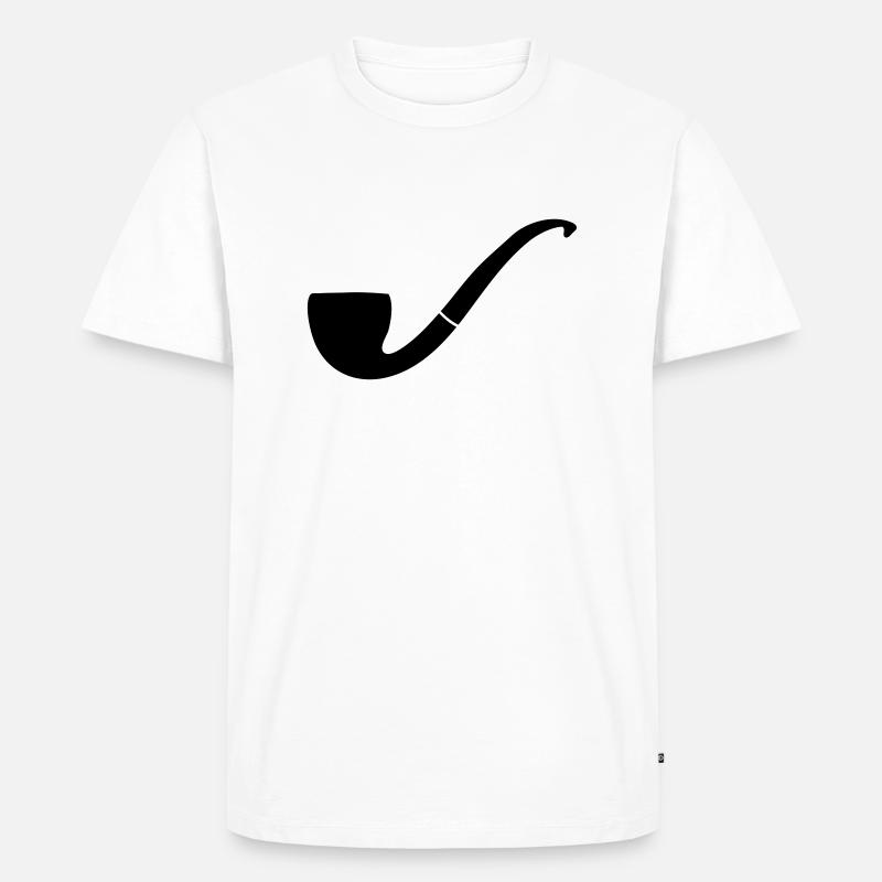 pipe - Männer Premium Bio T-Shirt - Weiß