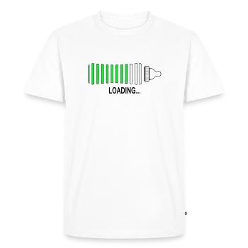 Loading - T-shirt Premium bio Homme - blanc - Devant - Nico (187cm)
