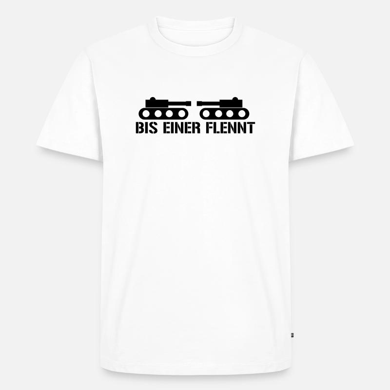 Bis einer flennt! - Männer Premium Bio T-Shirt - Weiß