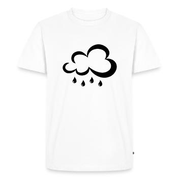 Nuage de pluie - T-shirt Premium bio Homme - blanc - Devant - Nico (187cm)
