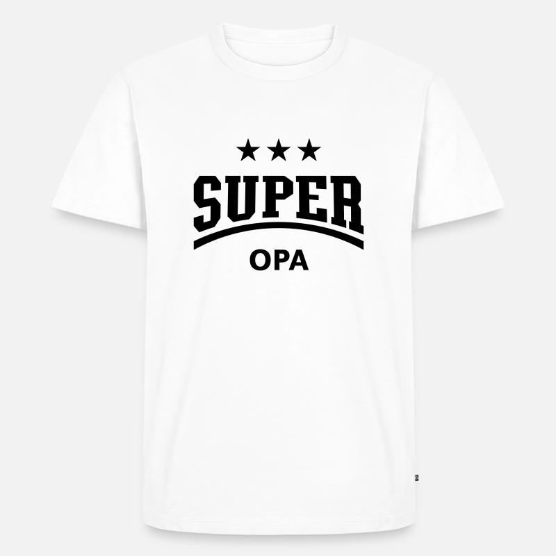 Super Opa - Männer Premium Bio T-Shirt - Weiß