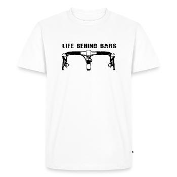 Vélo Cyclisme - T-shirt Premium bio Homme - blanc - Devant - Nico (187cm)