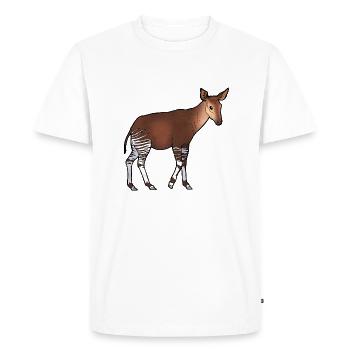 Okapi 02 - T-shirt Premium bio Homme - blanc - Devant - Nico (187cm)