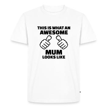 Awesome Mum - T-shirt Premium bio Homme - blanc - Devant - Nico (187cm)