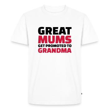 Great Mums get promoted to grandma - T-shirt Premium bio Homme - blanc - Devant - Nico (187cm)