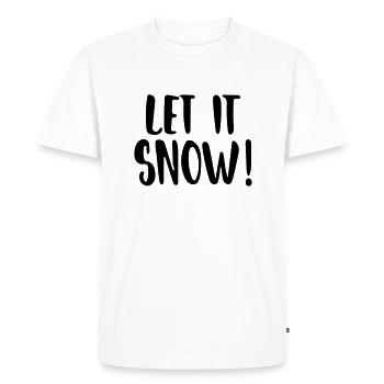 Laissez la neige - T-shirt Premium bio Homme - blanc - Devant - Nico (187cm)