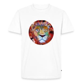 lion - T-shirt Premium bio Homme - blanc - Devant - Nico (187cm)