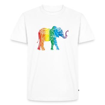 elephant - Men's Premium Organic T-Shirt - white - Front - Nico (187cm)