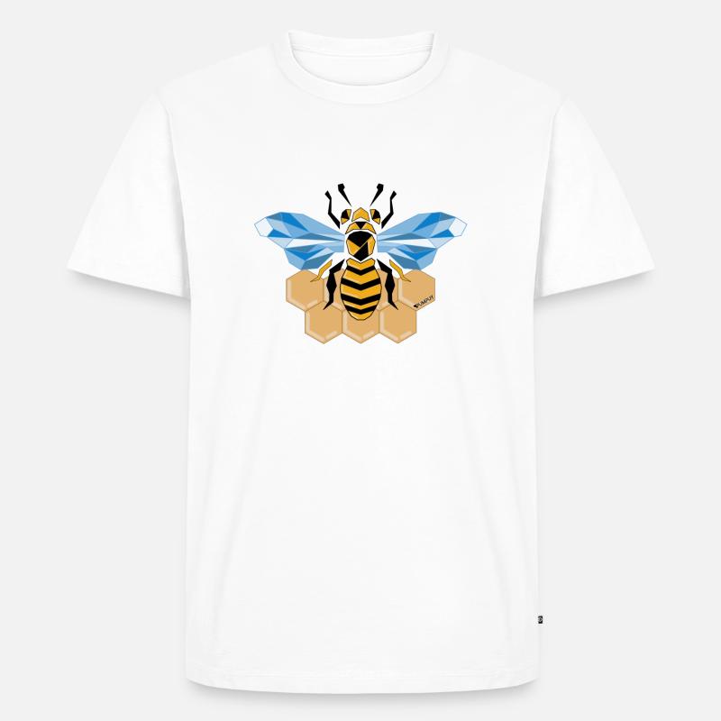 BIENE - Männer Premium Bio T-Shirt - Weiß